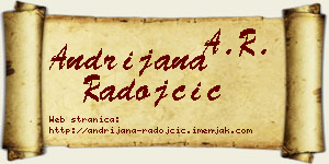 Andrijana Radojčić vizit kartica